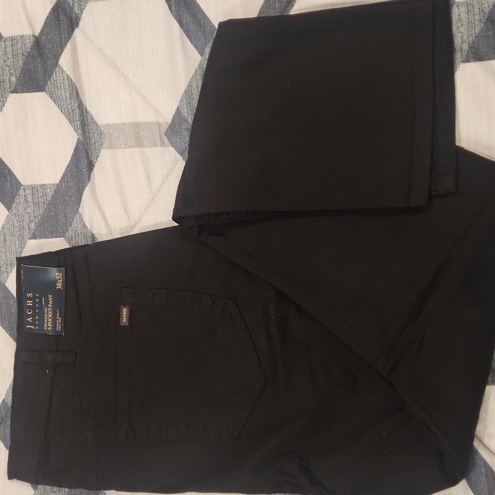 Jachs New York Straight Fit Black Pants